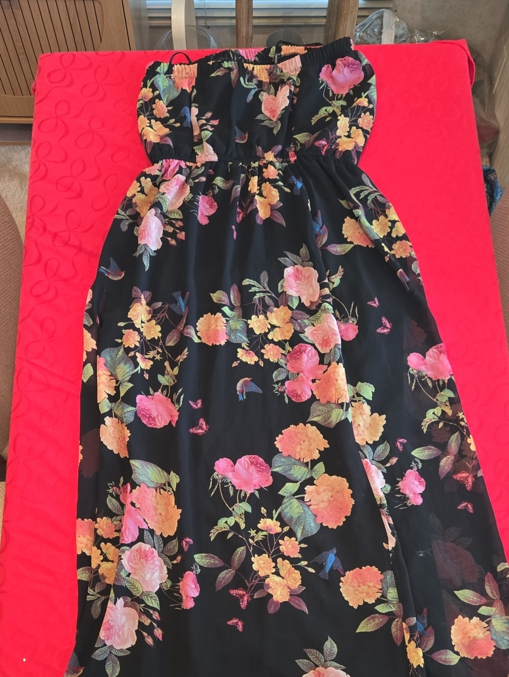Floral Black Maxi Dress